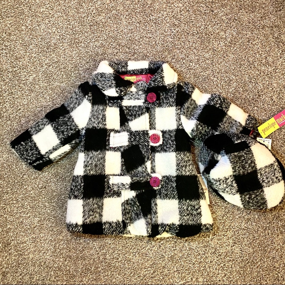 Penelope Mack Baby Girl Coat with Matching Hat